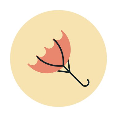 şemsiye simgesi vektör illüstrasyonu 