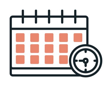 Takvim simgesi. Son teslim tarihi simgesi, vektör illüstrasyon tasarımı