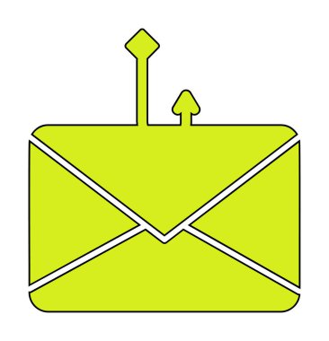 E- posta phishing satır simgesi. Mobil konsept ve web tasarımı için posta dolandırıcılığı stili işareti. Sembol, logo çizimi. Vektör grafikleri