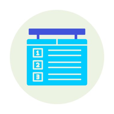 Puan tahtası web simgesi, vektör illüstrasyonu 