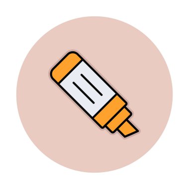 İşaretleyici. Web simgesi basit illüstrasyon                       