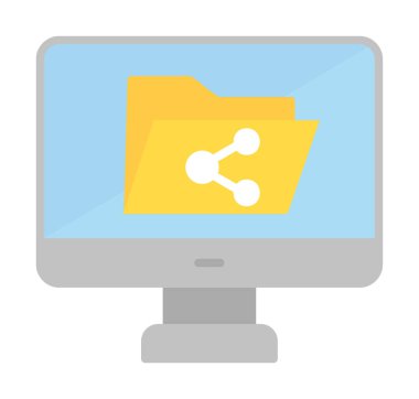 Basit Dosya Paylaşımı simgesi, vektör illüstrasyonu