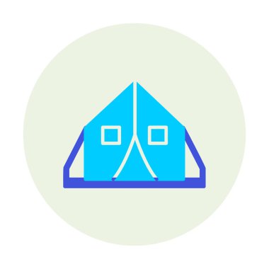 çadır simgesi, vektör çizimi  