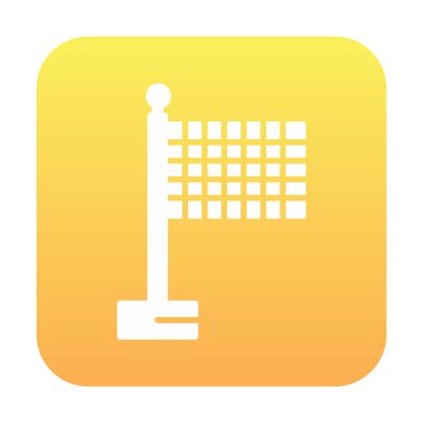 Basit düz bitiş bayrağı simgesi, illüstrasyon tasarımı