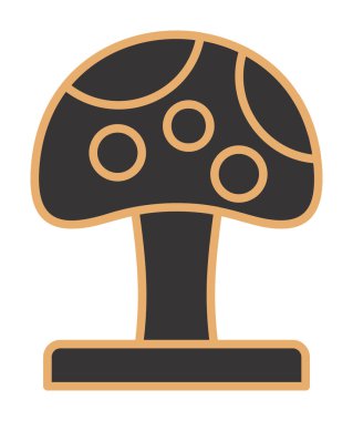 İzole edilmiş arkaplanda mantar simgesi