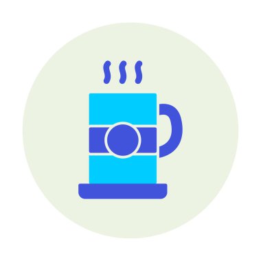 çay fincanı simgesi, vektör illüstrasyonu