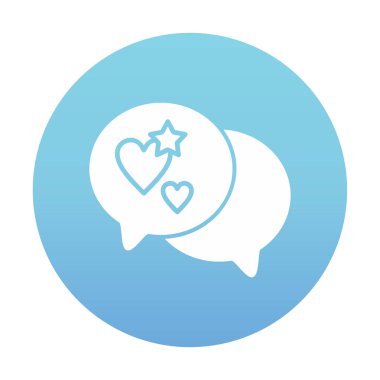 Basit konuşma balonu simgesi, vektör illüstrasyonu