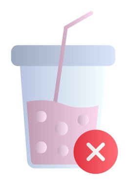 Basit, alkolsüz içecek simgesi, vektör illüstrasyonu