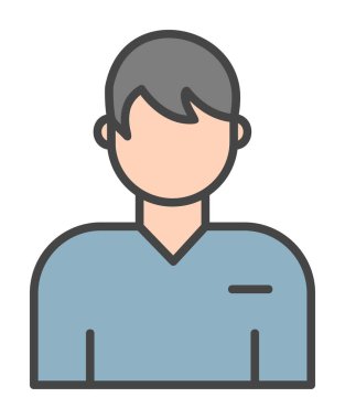 Erkek kullanıcı simgesi. Vektör çizim