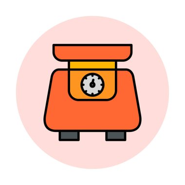 ölçekli düz simge, vektör illüstrasyonu