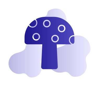 İzole edilmiş arkaplanda mantar simgesi