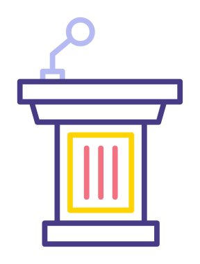 Podyum simgesinin vektör illüstrasyonu 