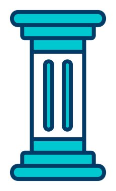 Sütun düz simgesinin vektör illüstrasyonu
