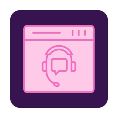 Modern Çevrimiçi Online Destekleyici element tasarımının vektör illüstrasyonu                            