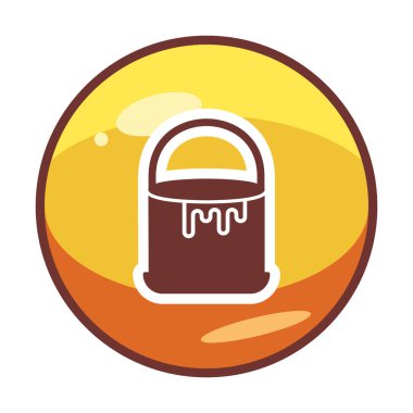 Boya kovası simge vektör çizim