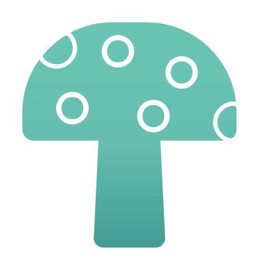 İzole edilmiş arkaplanda mantar simgesi