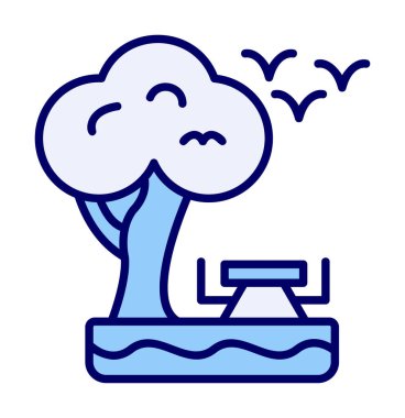 Yedek vektör renk simgesine sahip park 