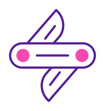 İsviçre bıçak ikonu vektörü beyaz arkaplanda izole edildi 