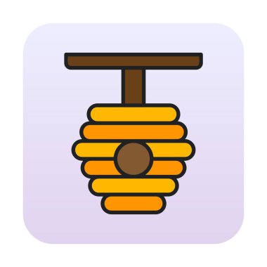 Arı kovanı simgesi vektör illüstrasyonu