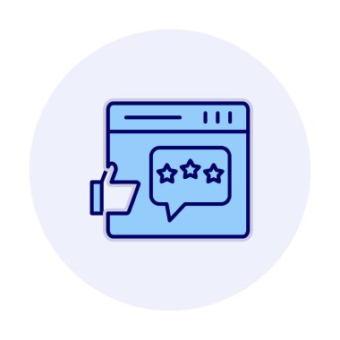  düz geribildirim simgesi vektör çizimi 