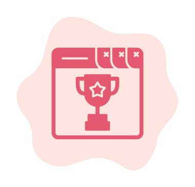 kupa ikonu vektör illüstrasyonu 