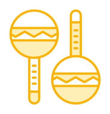 maracas simgesi vektör illüstrasyonu