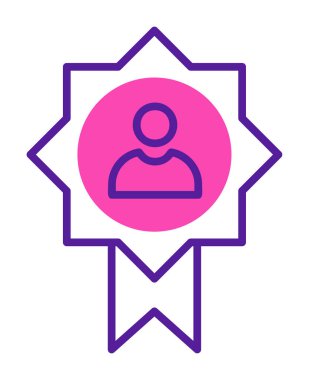 Başarı, ödül, madalya ikonu, vektör illüstrasyonu