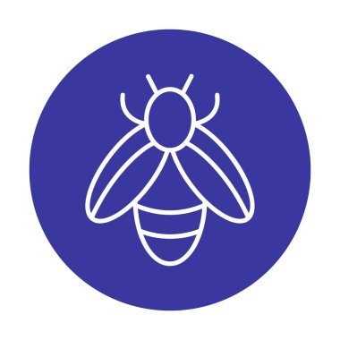 Şirin Arı simgesi, vektör çizim        