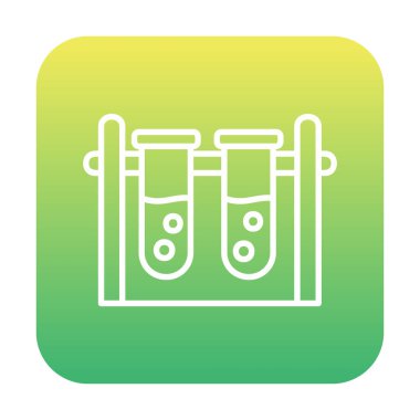 test tüpleri vektör düz renk simgesi 
