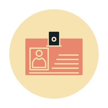 ID kart simgesi vektör illüstrasyonu                                  