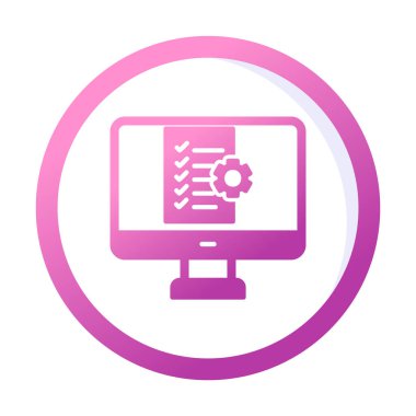 Proje Yönetimi simge vektör çizim