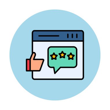  düz geribildirim simgesi vektör çizimi 