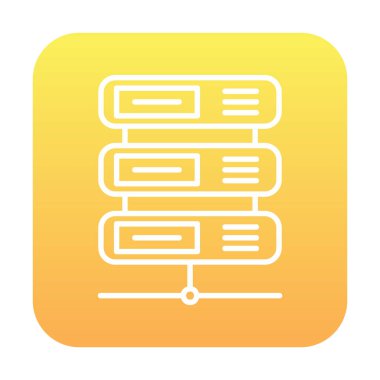 Veri sunucu simgesinin vektör illüstrasyonu 