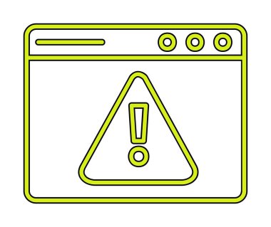 Basit Web Uyarı simgesi, vektör illüstrasyonu