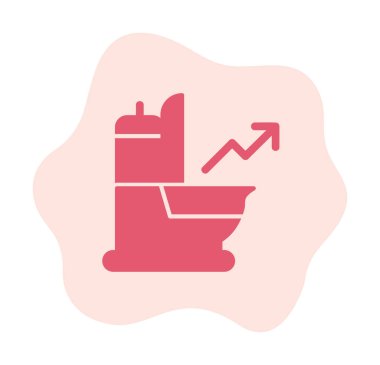 Ok simgesi vektör illüstrasyonlu idrar 