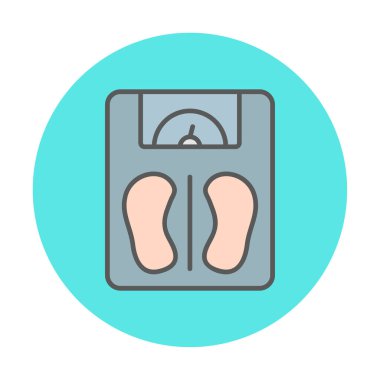 Basit Ağırlık Ölçekleme simgesi, vektör illüstrasyonu