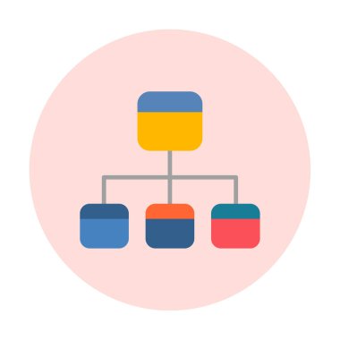 Modern Akış Çizelgesi simgesinin vektör çizimi                            
