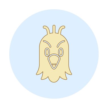 Vektör illüstrasyonu, Papağan kuş simgesi  