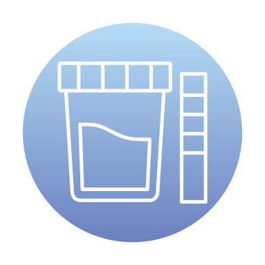 İdrar Test Ağı simgesi, vektör illüstrasyonu