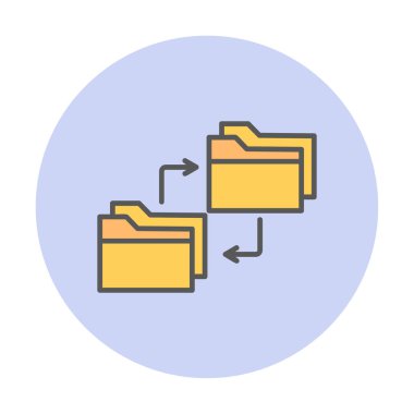 Basit Veri Kopyalama simgesi, vektör illüstrasyonu