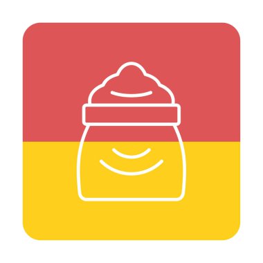 Şeker düzlüğü simgesi, vektör illüstrasyonu  