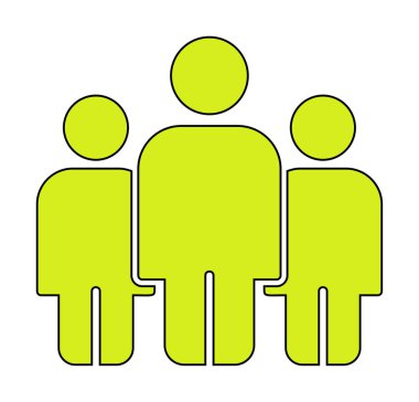 grup insan düz biçim vektör çizimi 