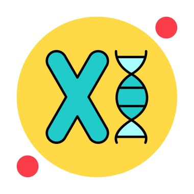 Basit Kromozom ikon vektör tasarımı