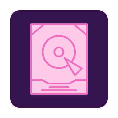 Sabit disk vektör resimleme simgesi 