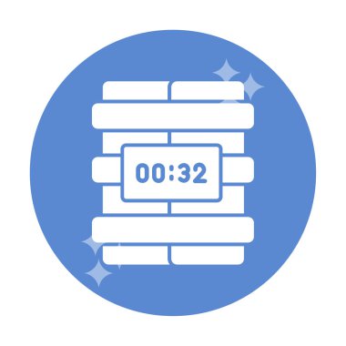 Zaman bombası ikonu vektör illüstrasyonu.