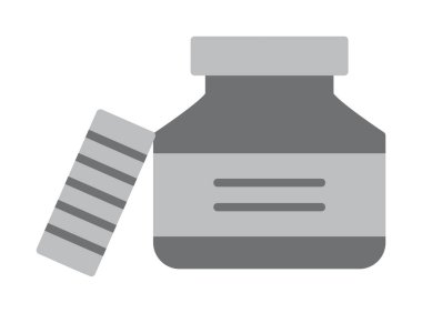 Mürekkep kavanozu simgesinin vektör çizimi 