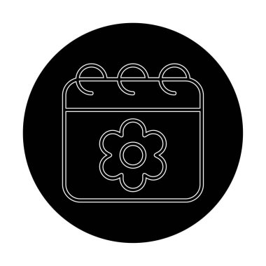 Sakura tarih simgesi, vektör çizimi 