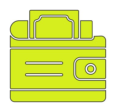 Cüzdan. Web simgesi basit illüstrasyon