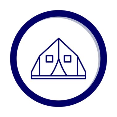 çadır simgesi, vektör çizimi  