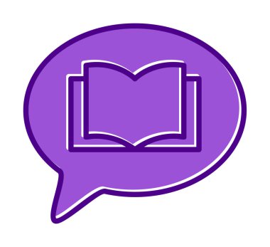 Sohbet kitabı simgesi, vektör illüstrasyonu